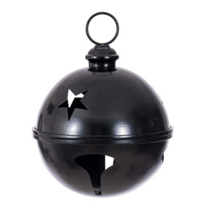Vickerman RAA231017 - 10 inch Black Iron Bell Christmas Ornament 