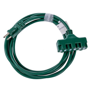 Vickerman V2416310 - 10 ft x 3 Outlet Green Grounded Extension Cord 16AWG/SJTW