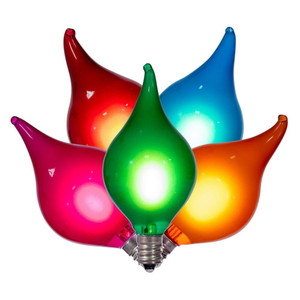 Vickerman X231510 - G45 Flame Tip Ceramic Multicolor LED Replacement Bulb - 5 Pack