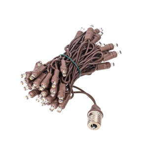 Vickerman X24E1740-BRGBW - 120 in. RGB Warm White LED Light Drop - 40 Lights - Brown Wire
