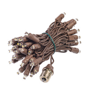 Vickerman X24E1748-BRGBW - 144 in. RGB Warm White LED Light Drop - 48 Lights - Brown Wire