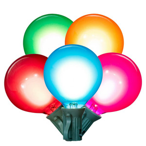 Vickerman X24G5000 - Multicolor LED G50 Christmas Light String - 15 Lights - Green Wire