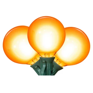 Vickerman X24G5008 - Amber LED G50 Christmas Light String - 15 Lights