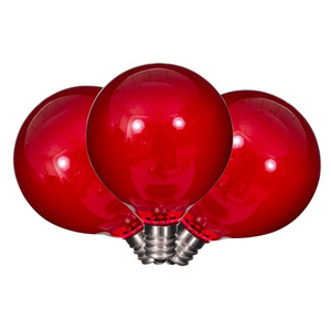 Vickerman X24G5103 - G50 Ceramic Red LED Replacement Bulb - 10 Pack