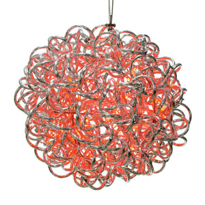 Vickerman X24S1003 - 10 in. Red LED Micro Spiral Light Ball - 80 Lights 