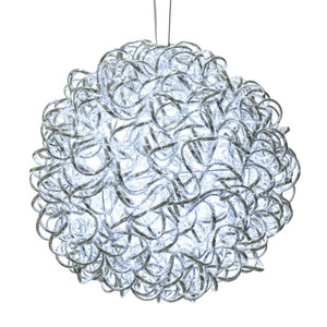 Vickerman X24S1410 - 14 in. Pure White LED Micro Spiral Light Ball - 120 Lights