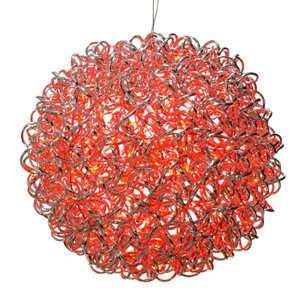 Vickerman X24S1803 - 18 in. Red LED Micro Spiral Light Ball - 180 Lights