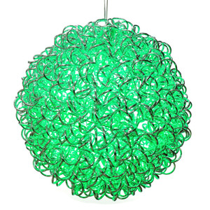 Vickerman X24S1804 - 18 in. Green LED Micro Spiral Light Ball - 180 Lights 