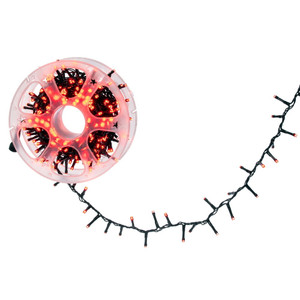 Vickerman X25G0503 - 36 ft Red LED Christmas Light String - 500 Lights - Green Wire 