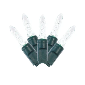 Vickerman X4G5709PBG - 24 ft Pure White LED M5 Christmas Light String - 70 Lights - Green Wire