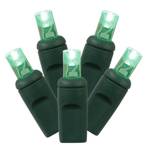 Vickerman X4G6704PBG - 24 ft Green LED Christmas Light String - 70 Lights - Green Wire