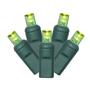 Vickerman X4G6733PBG - 24 ft Lime LED Twinkle Christmas Light String - 70 Lights - Green Wire