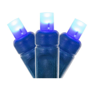 Vickerman X6G6502F - 25 ft Blue LED Wide Angle Christmas Light String - 50 Lights - Green Wire 