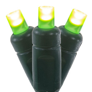 Vickerman X6G66533FPBG - 25 ft Lime LED Coaxial Christmas Light String - 50 Lights - Green Wire