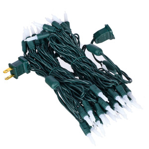 Vickerman X6G7561PBG - 25 ft Frosted Warm White LED Christmas Light String - 50 Lights