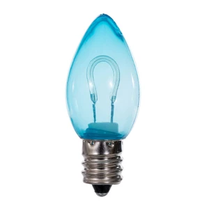 Vickerman XC7TU02-25 - C7 Transparent Blue LED Replacement Bulb - 25 Pack