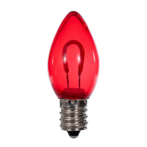 Vickerman XC7TU03-25 - C7 Transparent Red LED Replacement Bulb - 25 Pack