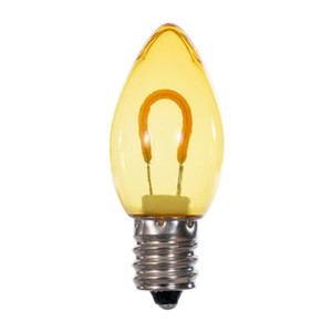 Vickerman XC7TU07-25 - C7 Transparent Yellow LED Replacement Bulb - 25 Pack