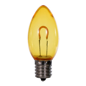 Vickerman XC9TU07-25 - C9 Transparent Yellow LED Replacement Bulb - 25 Pack