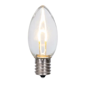 Vickerman XC9TU10-25 - C9 Transparent Pure White LED Replacement Bulb - 25 Pack