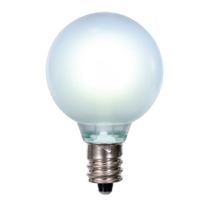 Vickerman XG40FU10-25 - G40 Frosted Pure White LED Replacement Bulb - 25 Pack