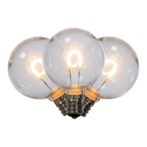 Vickerman XG40TU01-25 - G40 Transparent Warm White LED Replacement Bulb - 25 Pack
