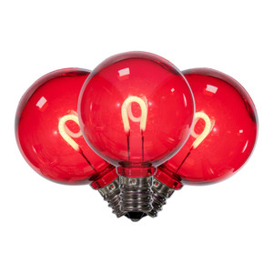 Vickerman XG40TU03-25 - G40 Transparent Red LED Replacement Bulb - 25 Pack