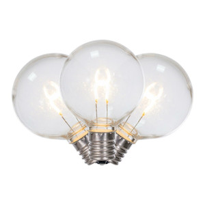 Vickerman XG50TU01-25 - G50 Transparent Warm White LED Replacement Bulb - 25 Pack 
