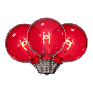 Vickerman XG50TU03-25 - G50 Transparent Red LED Replacement Bulb - 25 Pack 
