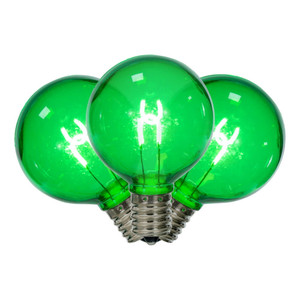 Vickerman XG50TU04-25 - G50 Transparent Green LED Replacement Bulb - 25 Pack