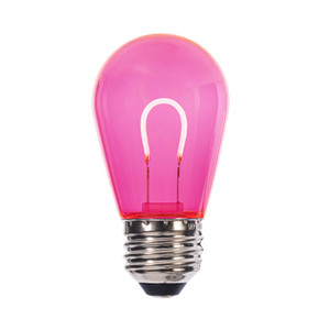 Vickerman XS14TU09-10 - S14 Transparent Pink LED Replacement Bulb - 10 Pack