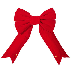 Vickerman L131315 - 15 inch Red Velvet Outdoor Bow