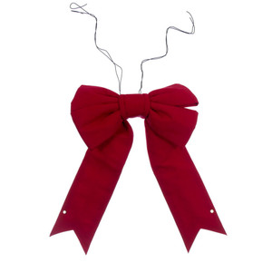 Vickerman L230318 - 18 inch Red Canvas Outdoor Bow 