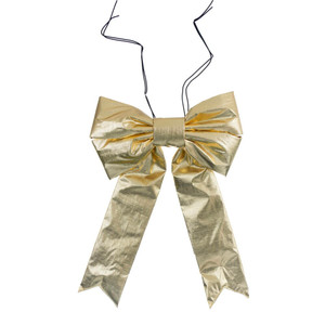 Vickerman L230812 - 12 inch Gold Metallic Outdoor Bow