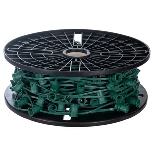 Vickerman V24SPT1-200G - 250 ft Green C9 Socket Stringer with 200 Magnetic Sockets - SPT1