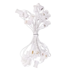 Vickerman V24SPT1-25W - 25 ft White C9 Socket Stringer with 25 Magnetic Sockets - SPT1