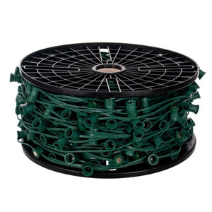Vickerman V24SPT1-400G - 500 ft Green C9 Socket Stringer with 400 Magnetic Sockets - SPT1 