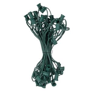 Vickerman VC7SPT1-12G50 - 50 ft Green C7 Socket Stringer with 50 Sockets - SPT1