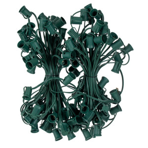 Vickerman VC9SPT1-12G100 - 100 ft Green C9 Socket Stringer with 100 Sockets - SPT1 