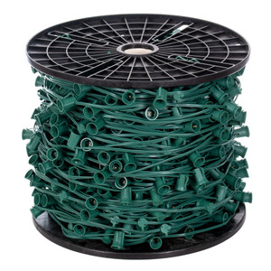 Vickerman VC9SPT1-12G1000 - 1000 ft Green C9 Socket Stringer with 1000 Sockets - SPT1