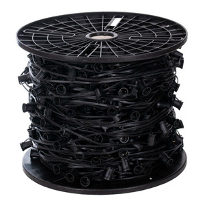 Vickerman VC9SPT2-12K1000 - 1000 ft Black C9 Socket Stringer with 1000 Sockets - SPT2