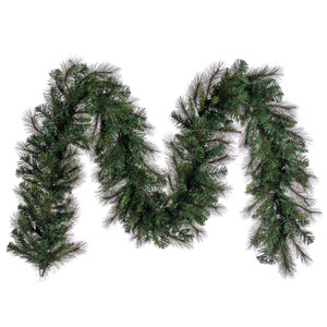 Vickerman K201414 - 9 ft Green Brighton Pine Christmas Garland - Unlit 