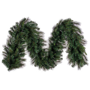 Vickerman K201417 - 9 ft Green Brighton Pine Christmas Garland - Unlit 