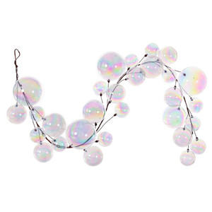 Vickerman N240100 - 6 ft Iridescent Ball Christmas Garland - Unlit 