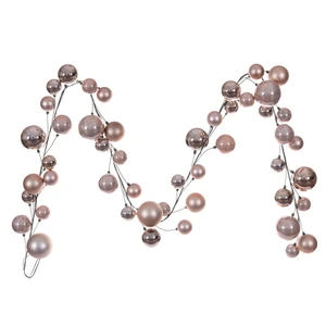 Vickerman N250358 - 10 ft Rose Gold Mt Sh Pearl Ball Christmas Garland - Unlit