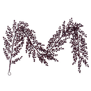 Vickerman P240372 - 6 ft Burgundy Crab Apple Berry Christmas Garland - Unlit 