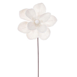 Vickerman EH236301 - 23 in. Cream Magnolia Stem Artificial Spray - 3 Pack 