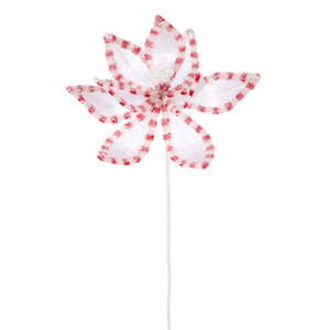 Vickerman EH252201 - 22 in. Red/White Peppermint Flower Artificial Spray - 3 Pack 