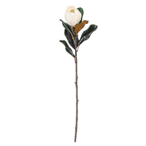 Vickerman FA240128 - 28 in. Green White Magnolia Flower Leaves Artificial Spray - 2 Pack