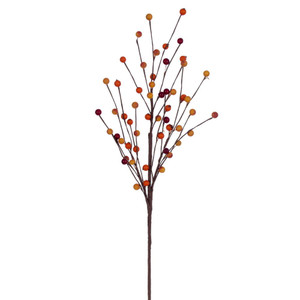 Vickerman FPQ232723 - 24 in. Orange Berry Artificial Spray - 4 Pack